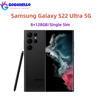 Оригинальный Samsung Galaxy S22 Ultra 5G S918 6,8-дюймовый ПЗУ 128 ГБ ОЗУ 8 ГБ Snapdragon NFC Разблокированный Android-смартфон 108 МП