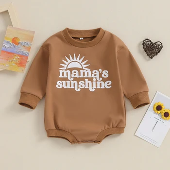 Осенняя одежда для новорожденных мальчиков и девочек, толстовка с буквенным принтом 