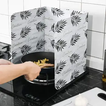 Перегородка кухонной газовой плиты Изоляционная плита из алюминиевой фольги, защищающая от брызг кулинарного жира, Защитная перегородка для кухонной плиты