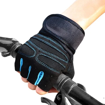 Перчатки для тренировок, велосипедные перчатки, Полупальцевая противоскользящая амортизирующая прокладка, удобные полупальцевые перчатки, рыболовные перчатки, нескользящие