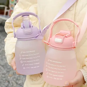 Пластиковая Спортивная Бутылка Для Воды Новая Большая Розовая Фиолетовая Синяя Бутылка Для Воды с Соломой 40 унций Спортивных Бутылок