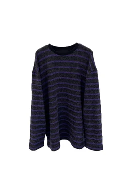 Полосатый свитер модныйсвободный повседневный удобный универсальный осенью и зимой 2024 года новинка 1106