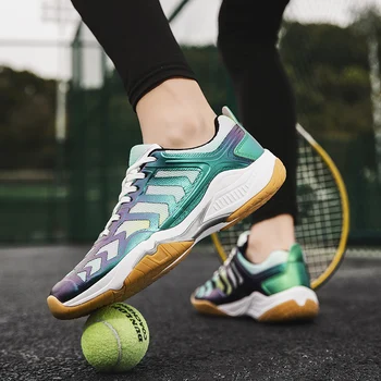 Профессиональная теннисная обувь Мужская и женская обувь для бадминтона уличная легкая волейбольная обувь нескользящие теннисные туфли