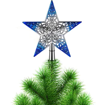 Рождественская елка, топпер со звездой, украшение для звездной вечеринки, елочные топперы, Синий декор, Рождественские принадлежности, Сувениры, Патриотическое Рождественское украшение