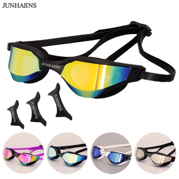 Силиконовое профессиональное водонепроницаемое покрытие, прозрачные двойные противотуманные очки для плавания, защита от ультрафиолета, мужские женские очки, очки для плавания с футляром