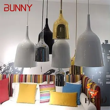 Современный подвесной светильник BUNNY с креативным абажуром-колокольчиком, светодиодные лампы, Светильники для домашней декоративной столовой