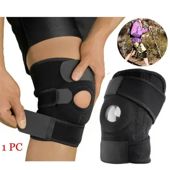 Спортивный Черный Бандаж Для поддержки коленной чашечки, Регулируемый рукав, Колпачок-стабилизатор