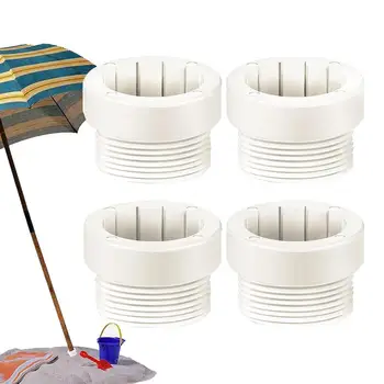 Стабилизатор зонтика для бассейна, 4 шт., стабилизатор стойки зонтика с резьбой от тряски, Аксессуары для террасы на открытом воздухе, пляжные зонтики
