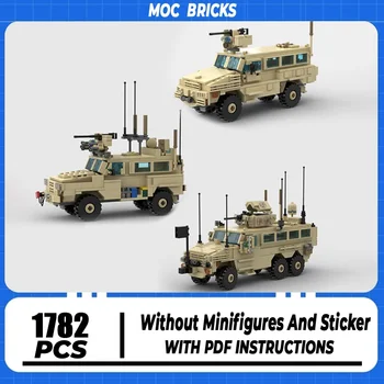 Строительный блок Moc, Противоминный, защищенный от засады Военный костюм, технология Brick RG-33L Cat.2 MRAP, игрушка в подарок к празднику