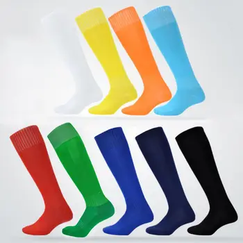Футбольные носки, эластичные носки с длинными трубками, Дышащие впитывающие пот Футбольные баскетбольные носки, женские мужские спортивные носки, полосатые леггинсы.