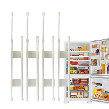 Холодильные решетки на колесах Двойная расширительная планка холодильника Регулируемый по размеру аксессуар для крепления холодильника шкафа и полки для обуви