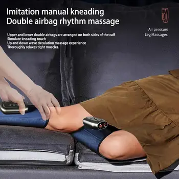 Электрический массажер для ног Мышечный массажер для икр Креатиновый Воздух для снятия боли Мышечная вибрация Релаксация Professional Pres A9u1