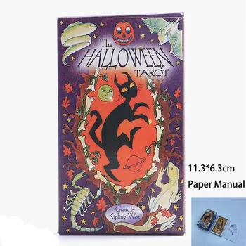 11.3x6.3 см Бумажное руководство по карточной игре в колоду Таро на Хэллоуин