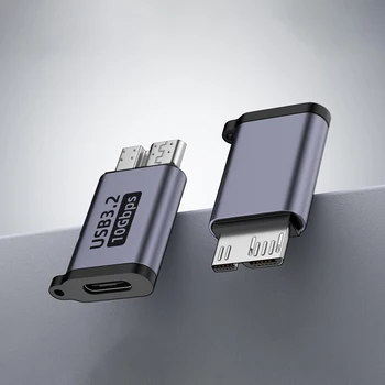 Micro B USB C 3.0 Штекерно-Гнездовой Адаптер Type C Type-C USB3.0 Разъем Micro B для Внешнего Жесткого диска Кабельный Адаптер HDD