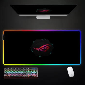 Большой RGB Коврик Для Мыши ASUS Gaming Mousepads LED Коврик Для Мыши Из Натурального Каучука Gamer Настольные Коврики Резиновый Настольный Коврик С Подсветкой Настольные Коврики
