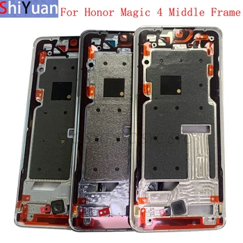 Корпус, средняя рамка, ЖК-панель Безель, корпус для телефона Huawei Honor Magic 4, Металлическая ЖК-рамка, Запасные части