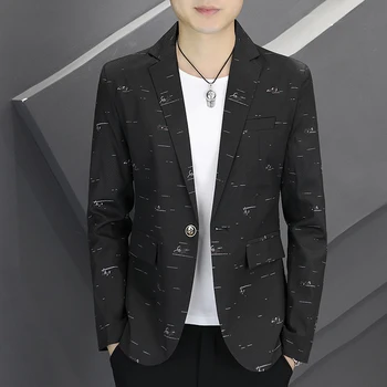 Новый бутик мужской моды для делового джентльмена, повседневный элегантный деловой модный тонкий однотонный свадебный блейзер корейской версии