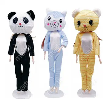 Предметы Каваи Милая кукольная одежда Детские игрушки Бесплатная Доставка Модель животного Аксессуары для куклы 30 см для Барби Подарок для детской игры 